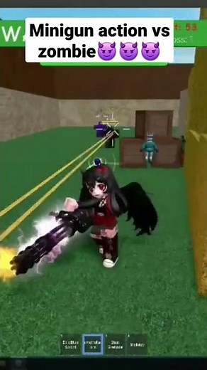 #roblox #ZOMBIE ATTACK #MINIGUN ACTION #ROBLOX