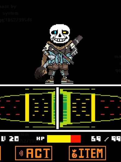Overcoming INK SANS Phase 2 in Undertale