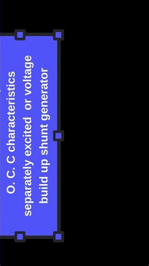 DC generator -Electrical machinery - 1 - O. C. C characteristics