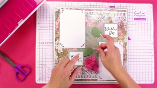 5K views · 44 reactions | Create a wedding scrapbook page as beautiful as the big day itself! ✨ Scrapbook pages are a great way of using up scraps, crafting your stash and incorporating loads of different techniques! 朗 Do you scrapbook? Show us your latest layouts in the comments! | Crafter's Companion | Facebook