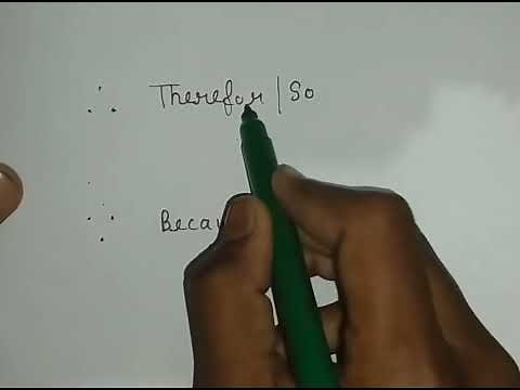 Use of Therefore & Since symbols in Math #shorts