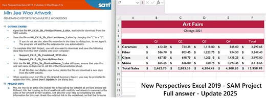 New Perspectives Excel 2019 | Module 5: SAM Project 1b | Min Jee Woo Artwork