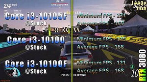 Core i3 10105F与Core i3 10100与Core i3 10100F 电脑游戏测试对比