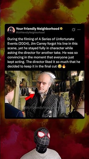 During the filming of A Series of Unfortunate Events (2004), Jim Carrey wasn't ready for this