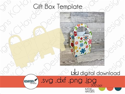 Gift Bag SVG Template: Small Favor Box With Handles (digital Cut File) - Etsy