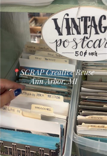 such a true gem in ann arbor if you’re in need of anything creative from yarn to gift wrap! #annarbor #umich #creativereuse #craftsupplies #thriftstore