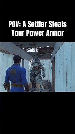 How it feels when a settler steals your power armor in Fallout 4. #fallout #fallout4 #falloutmemes