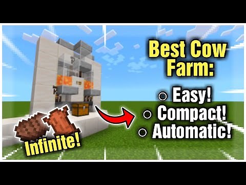 BEST AUTOMATIC COW FARM EVER (SIMPLE AND EFFICIENT) In Minecraft Bedrock 1.19+