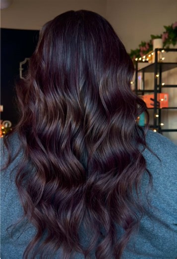 Brunette But Make It Cherry 🍒🥤 #dfwhairstylist #cherrycola #redbrunette #redkenshades #toner