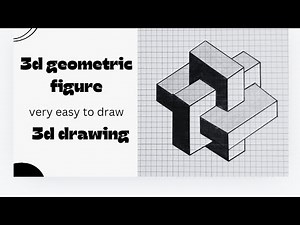 3d drawing easy - How to Draw 3D GEOMETRIC figures - 3d shapes - drawing tutorial