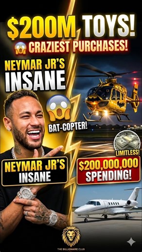Neymar Jr’s Insane $200,000,000 Spending Spree! 🇧🇷💰 #Shorts