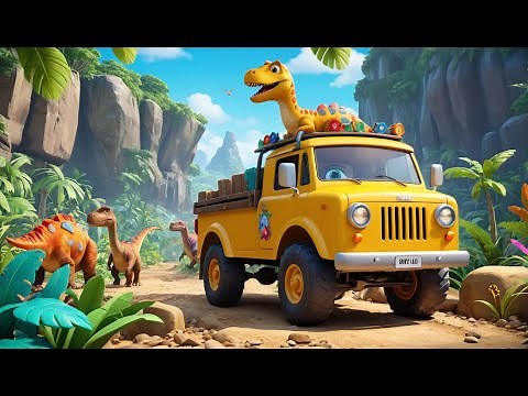 Animal Puzzle Truck – Match the Fossils | Dinosaur Learning Song for Kids | Fun Puzzle Adventure