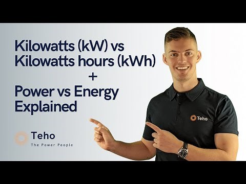 What's The Difference Between Kilowatts (kW) VS Kilowatt hours (kWh) and Power VS Energy? | Teho
