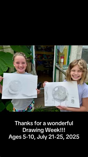 Thanks for a magical Drawing Week! We explored all kinds of drawing materials with ages 5-10 July 21-5, 2025- so fun! Look out for more drawing classes! #astonpa #rockdaleartcenter #rockdaleartsdistrict #delcopa #delawarecountypa #kidsart #artclasses #delcoarts