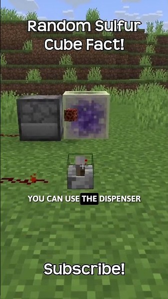 Dispensers Can Change Or Remove The Block Inside A Sulfur Cube!