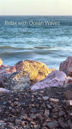 Where Blue Meets Stone💦🌊 #wavesounds #beachsounds #oceanvibes #naturesounds #rockybeach