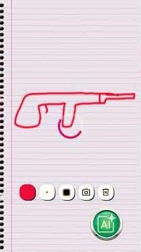 😱realistic gun drawing #ai art#