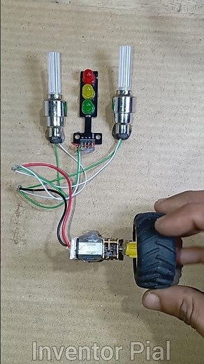How I Producing Power N20 Motor to Traffic Light & Cycle Tire Light #dcmotor #tech #short