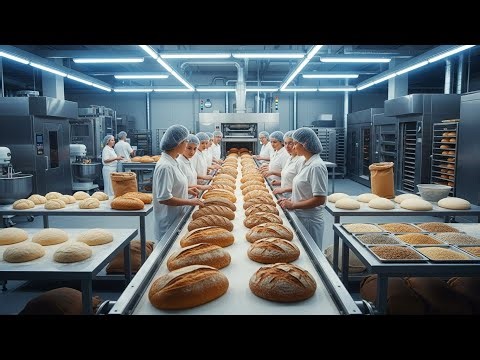 Bread Production: From Raw Wheat to Fresh, Golden Loaves (Full Process)
