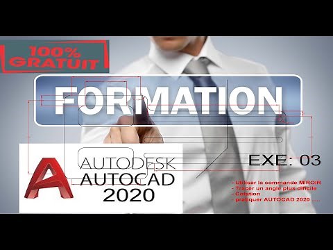 Formation - AUTOCAD 2020 - Utiliser la commande miroir - Tracer un angle - Cotation - EP03 بالدارجة