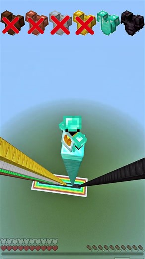 Minecraft Armor vs 100 Block Fall