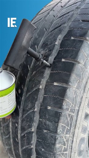 Interesting Engineering on Instagram: "Repairing a punctured tire using a plug kit—remove nail, ream hole, insert plug, and trim excess. 🎥 @tyrefix_younask75"