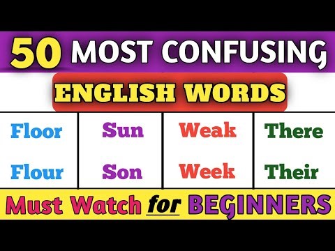 50 Most Confusing English Words with Their Meaning |