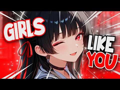 Nightcore - Girls like you (Rock Version) (lyrics)