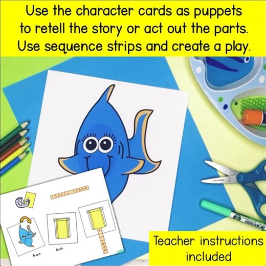The Pout-Pout Fish Read-Aloud Sequencing Retelling Activities Puppets Word Work