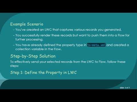 How to Pass Selected Records from LWC to Flow in Salesforce