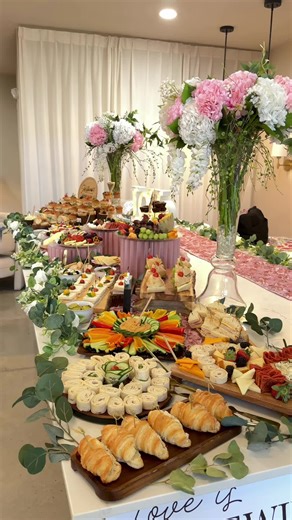 Bridal shower grazing table spread, #bridalshowergrazingtable | grazing table