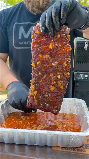 Bourbon Peach Ribs Recipe (In Description)
