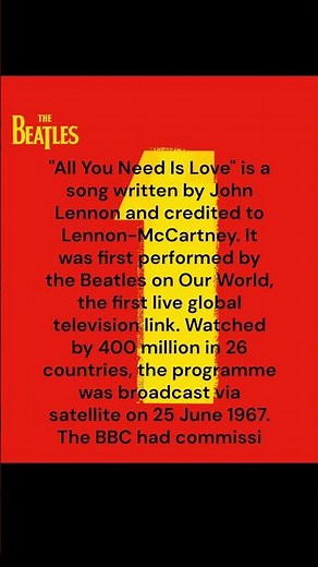 All You Need Is Love - The Beatles (Recorded Live 1967)