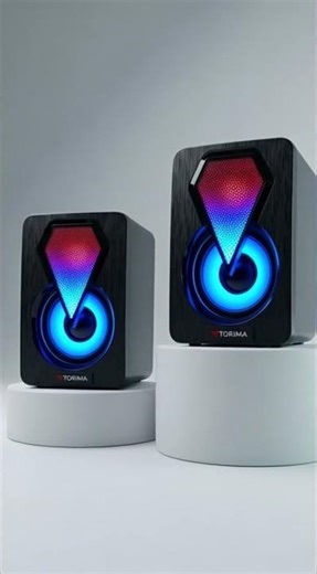 🎧 Torima Lighted Computer Speakers | 1+1 Multimedia USB Speaker System D-04 #shorts