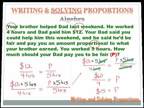 Number Sense Writing and Solving Proportions - 7th Grade Math
