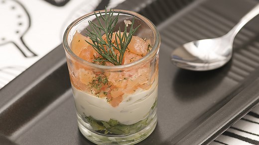 Recette Verrine au saumon fumé
