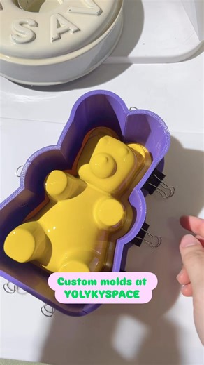 6” Giant Gummy Bear Mold Full Process | Custom molds At Yolkyspace