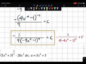 Kuta Software - Infinite Precalculus: Integration by Substitution walkthrough
