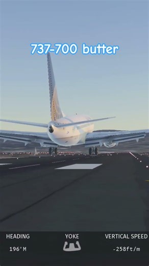 737-700 butter landing #aviation