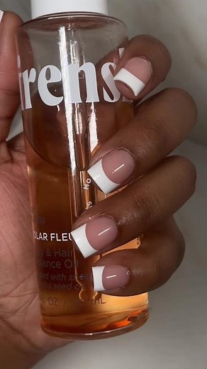 Y’all already know how I feel sbout the @kissproducts Salon Acrylic French Press-on nails. I’m in love. #kissacrylicnails #kissacrylicfrench #acrylicpressons #pressonnails #nailtutorial #manicure #diynails #diyacrylicnails #summernails2023