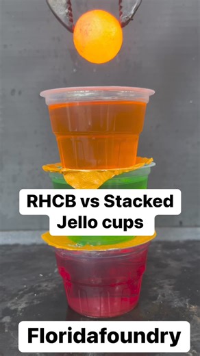 2.7M views · 9K reactions | RHCB vs Stacked Jello cups #Satisfying #Experiment #ASMR #Jell-OCups #RHCB | Florida Foundry | Facebook