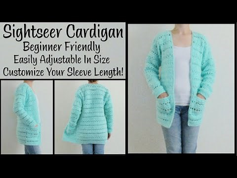 The Sightseer Cardigan | Easy Crochet Cardigan - Beginner Friendly | Crochet Sweater Tutorial