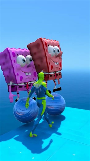 GTA V SPUNCH BOB VS MINION VS ALIEN RAGDOLL FAIL#shorts