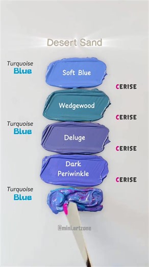 84K views · 1.3K reactions | Turquoise Blue + Cerise With Different 6 Color Mixing Hack   . . . . #colormixing #paintmixing #art #colors #artvideo #foryou #painting #satisfying | Color Mixing Zone | Facebook