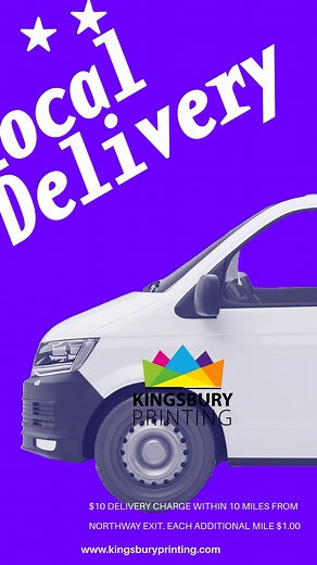 Did you know that we offer local delivery? We know all too well that life is busy... work, kids, sports ect, thats why we offer local delivery! *disclaimer we offer local deliver to businesses only no personal residence* #KingsburyPrinting #shoplocal #shopsmall #lifescelebration #graphicdesign #localdelivery | Kingsbury Printing Co, Inc.