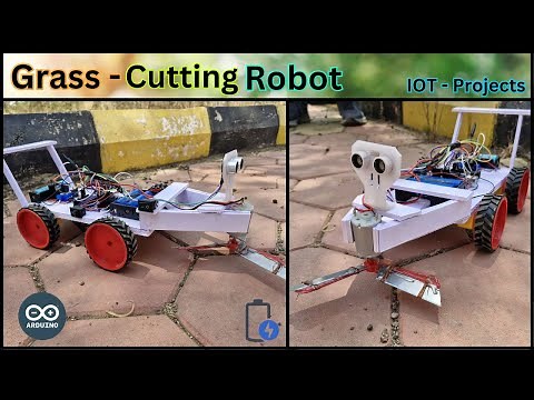 How to Make a Bluetooth-Controlled Grass Cutting Robot | DIY Arduino Smart Lawn Mower 🌿🤖