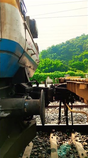 Locomotive attached with load #indianrailways #loco #lorry