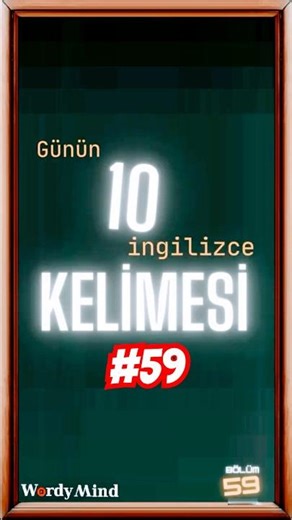Günün 10 İngilizce Kelimesi #59 (TR-EN) 🇬🇧 #shorts #ingilizcekelime