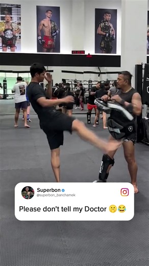 Sorry, doc 😅 Superbon is back at it! 👊 Can anyone stop the featherweight kickboxing king when he returns? 👑 @superbon_16
