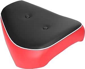 GREHUA Leather Seat for 196cc 6.5HP Massimo MB200 Hensim TrailMaster MB200 Baja Heat Warrior MB165 & MB200 Mini Bike Motorsports (Black & Red)